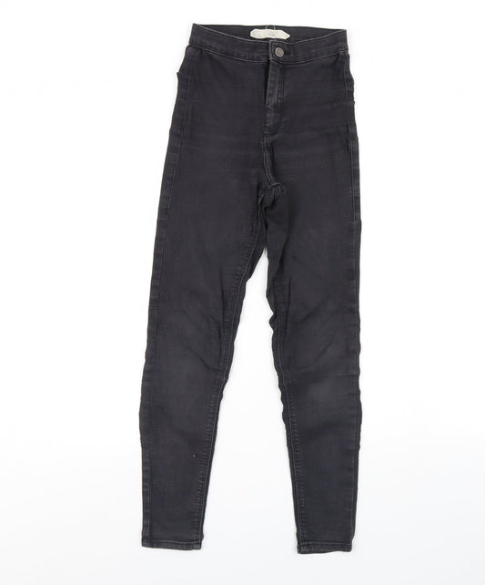 Topshop Womens Black  Denim Skinny Jeans Size 25 L30 in