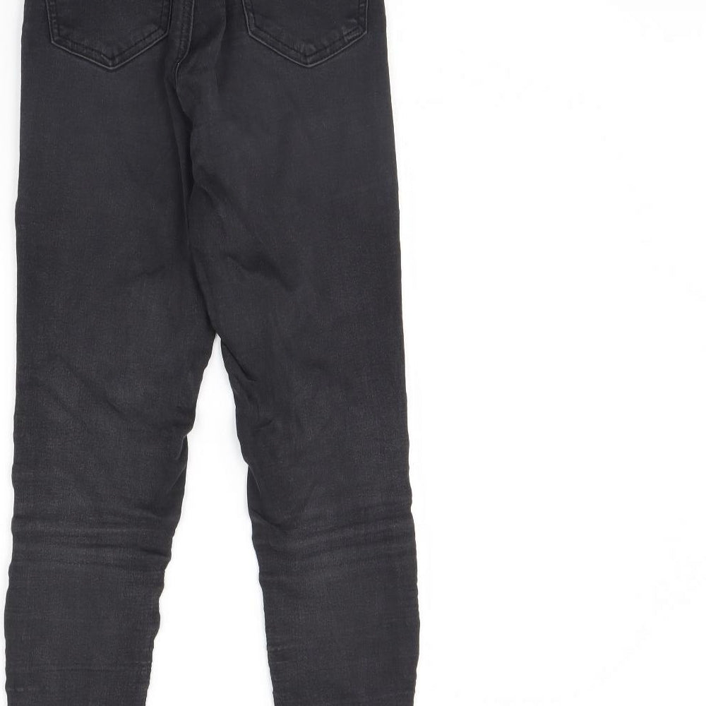 Topshop Womens Black  Denim Skinny Jeans Size 25 L30 in