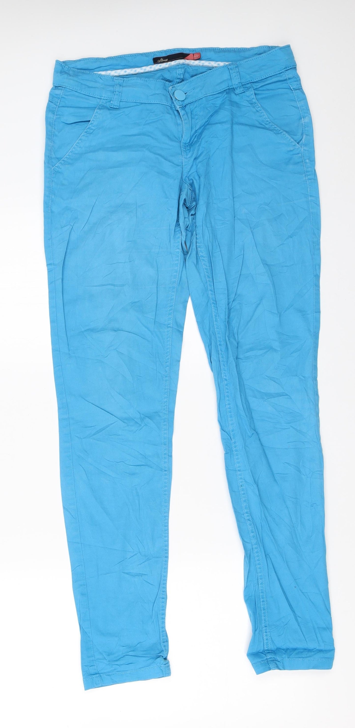 Flouse Womens Blue   Chino Trousers Size XS L30.5 in