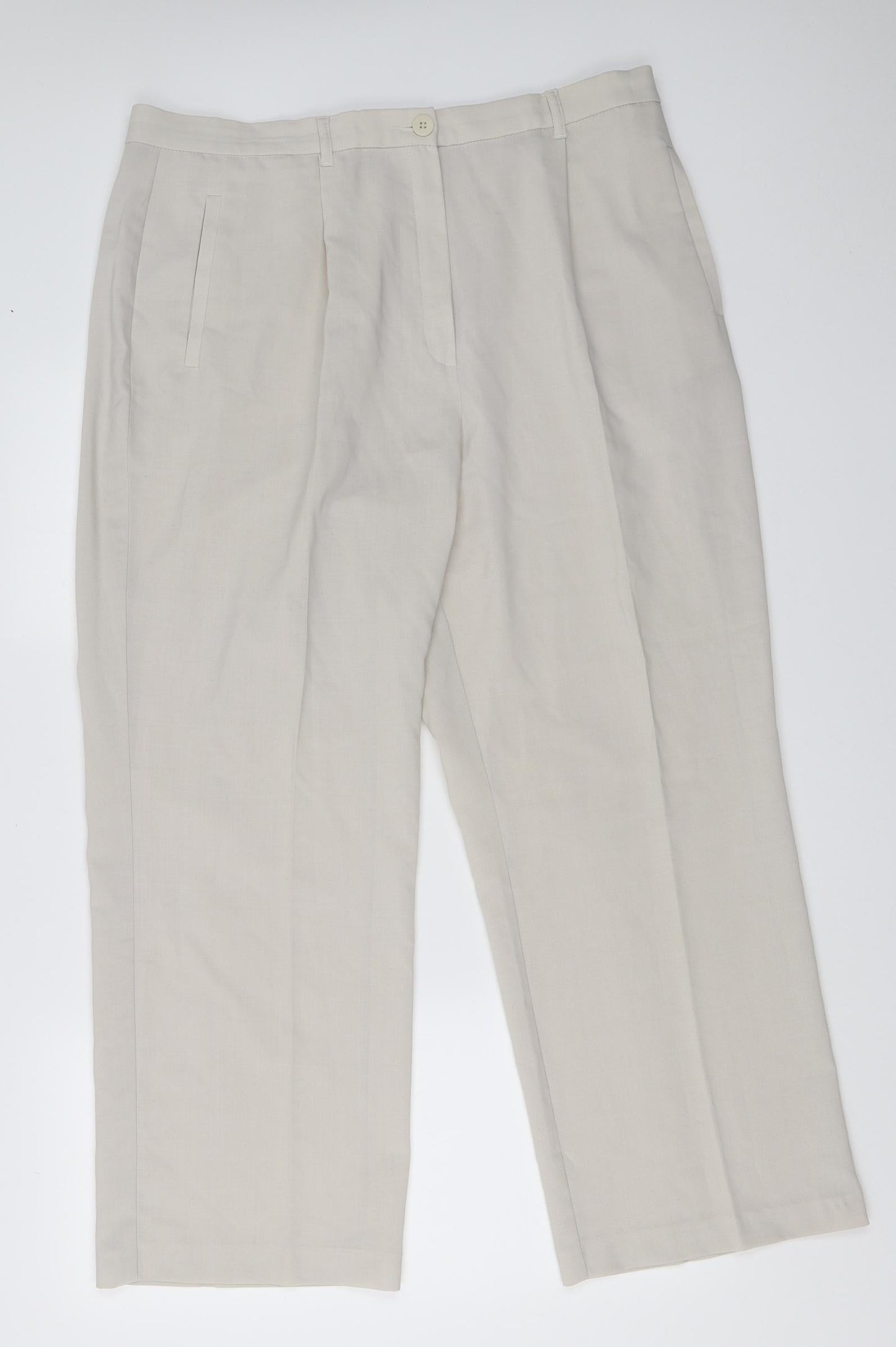 Preworn Womens Beige   Trousers  Size 38 in L27 in