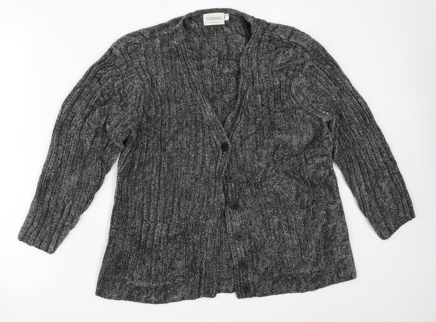 Canda Womens Grey   Cardigan Jumper Size L