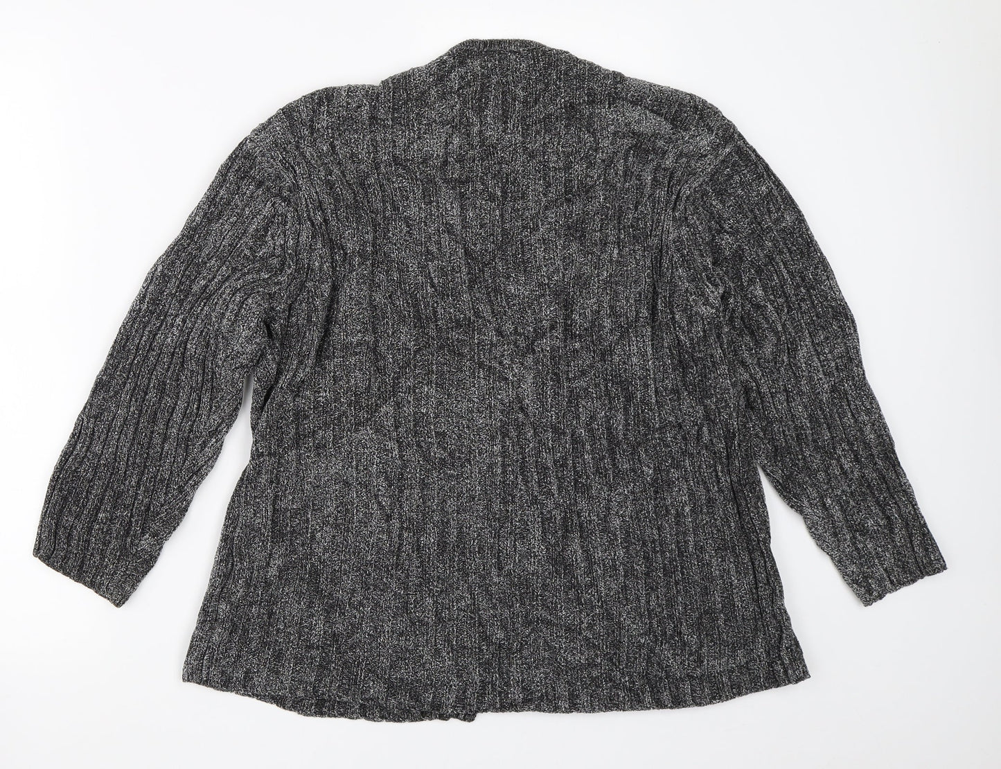 Canda Womens Grey   Cardigan Jumper Size L