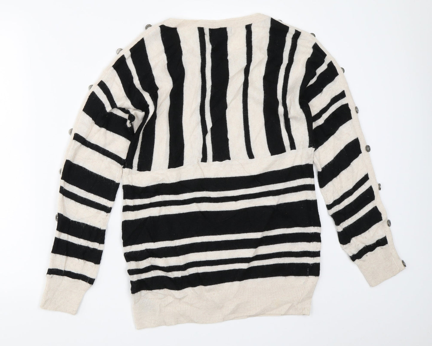Principles Womens Beige Striped  Pullover Jumper Size 8