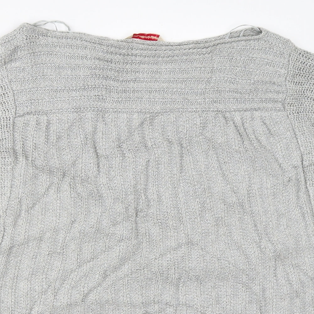 Miss Selfridge Womens Grey   Pullover Jumper Size 10