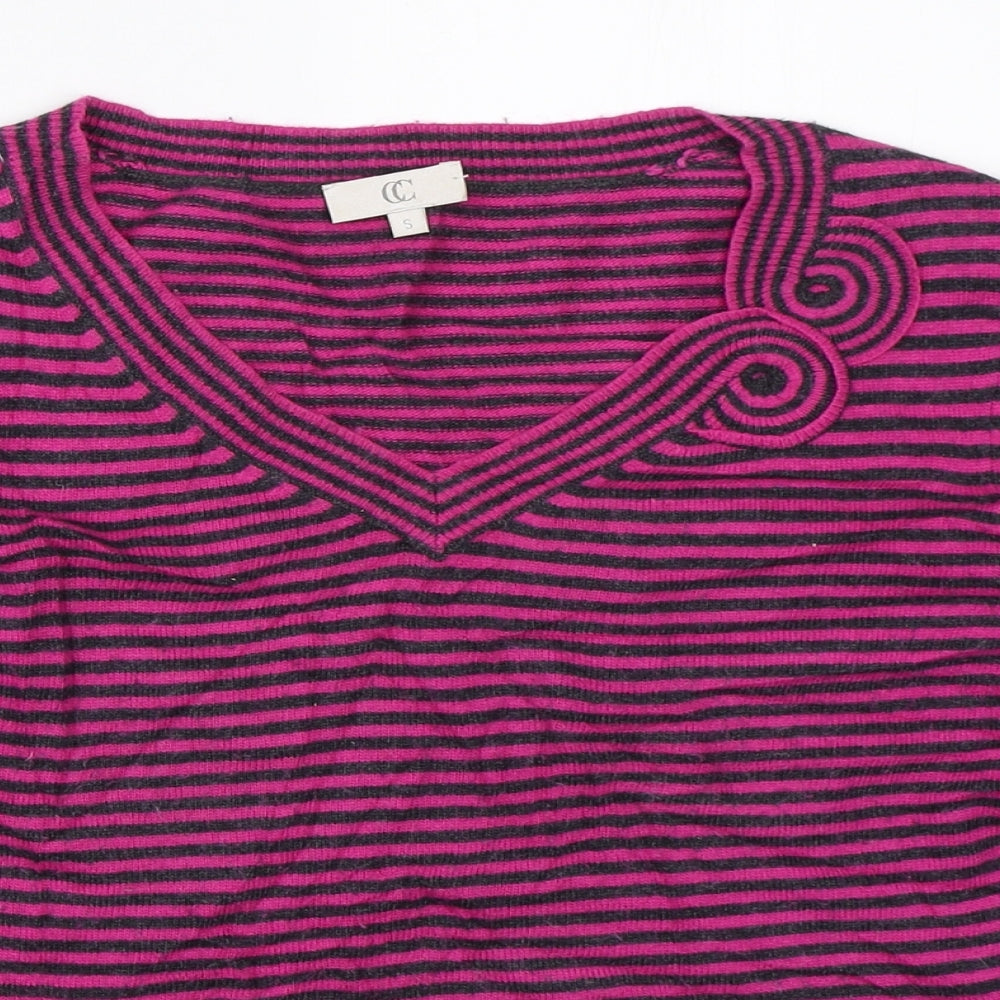 Country Casuals Womens Pink Striped  Pullover Jumper Size S