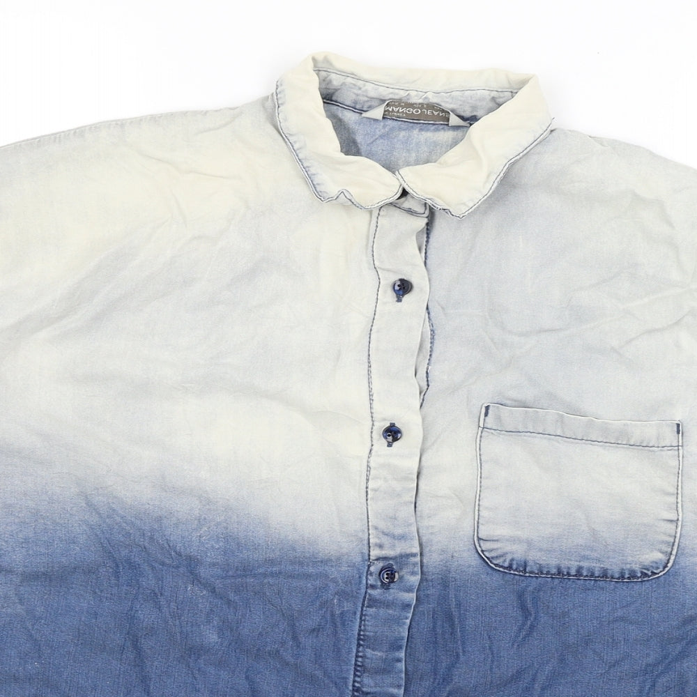 Mango Jeans Mens Blue    Button-Up Size M
