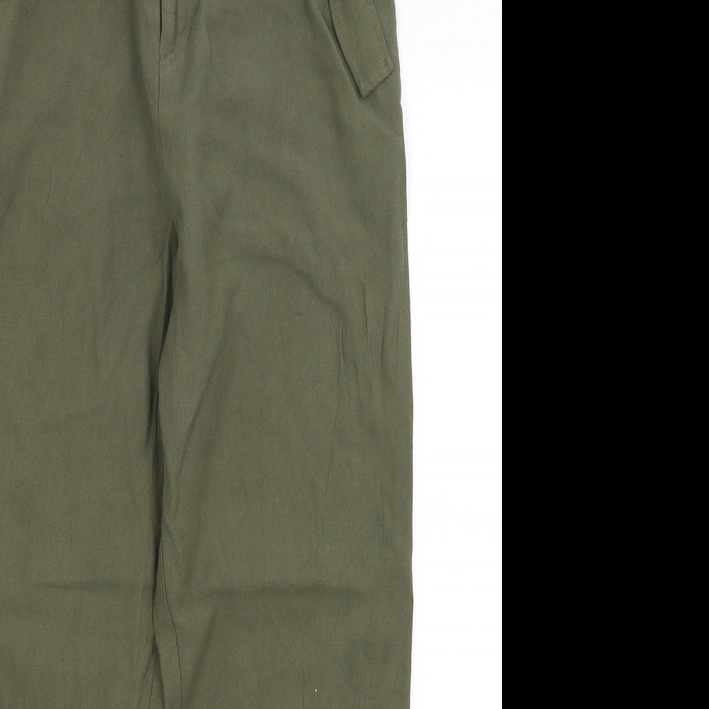 H&M Womens Green   Trousers  Size 8 L25 in