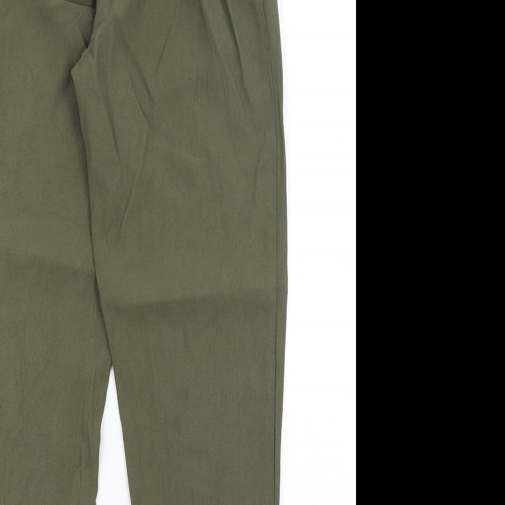 H&M Womens Green   Trousers  Size 8 L25 in