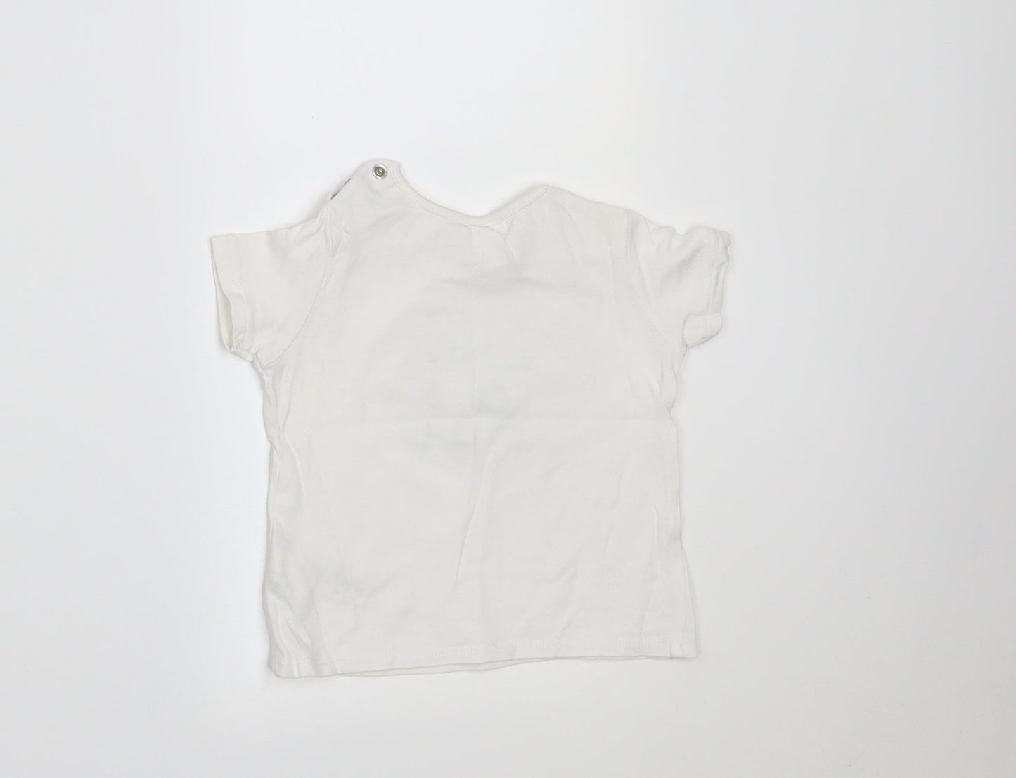 NEXT Boys White Geometric  Basic T-Shirt Size 3-6 Months