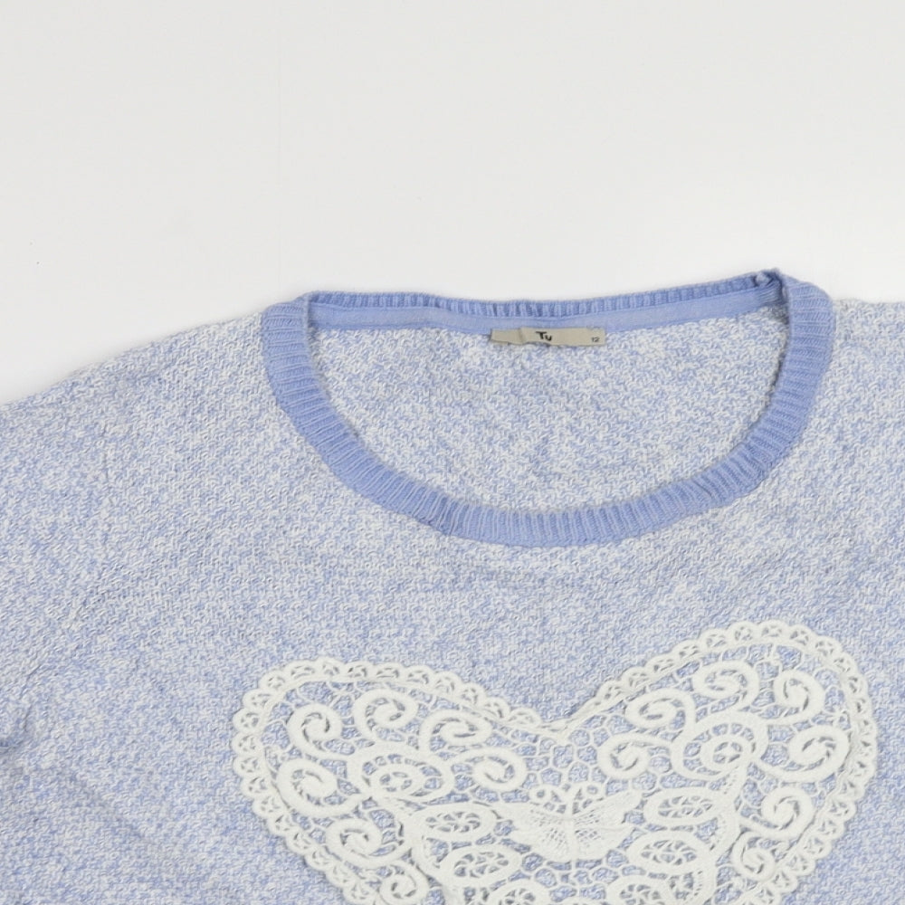 M&Co Womens Blue   Pullover Jumper Size 12
