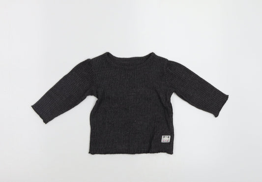 M&s Baby Grey   Pullover Jumper Size 6-9 Months