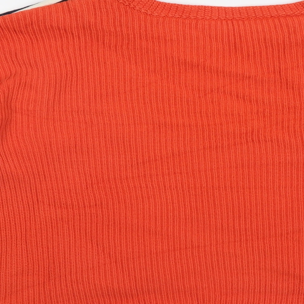 Edition  Womens Red Striped  Pullover Jumper Size M