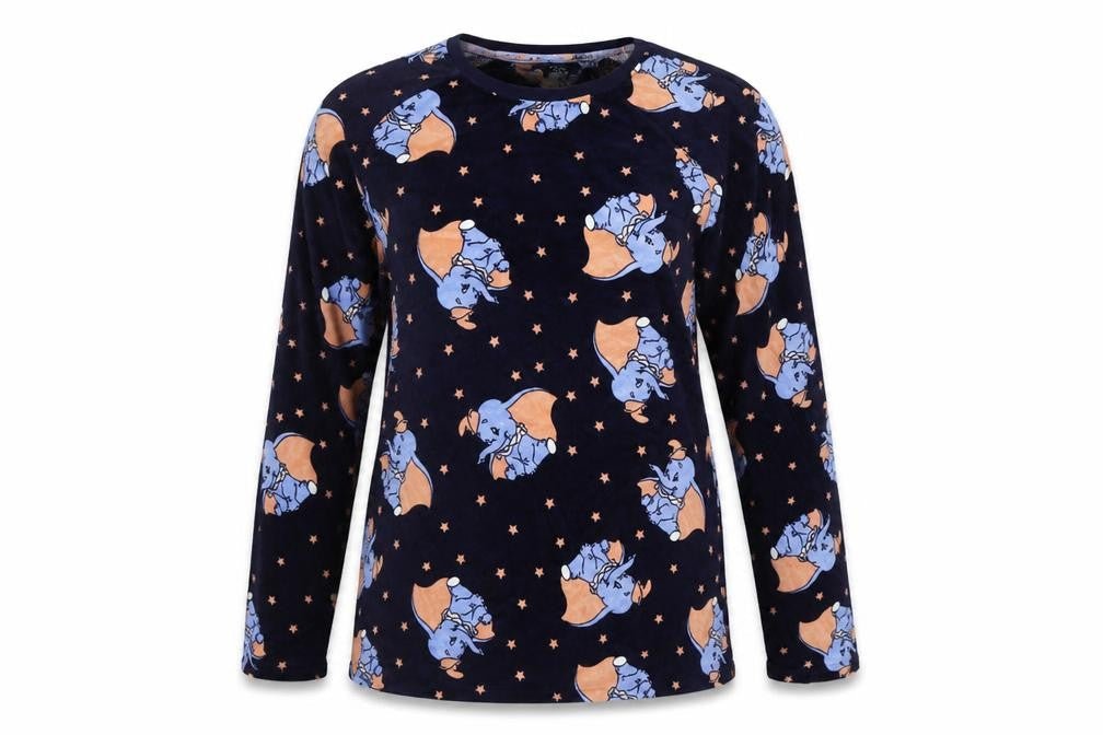 Primark Womens Blue Geometric  Top Pyjama Top Size S  - Dumbo