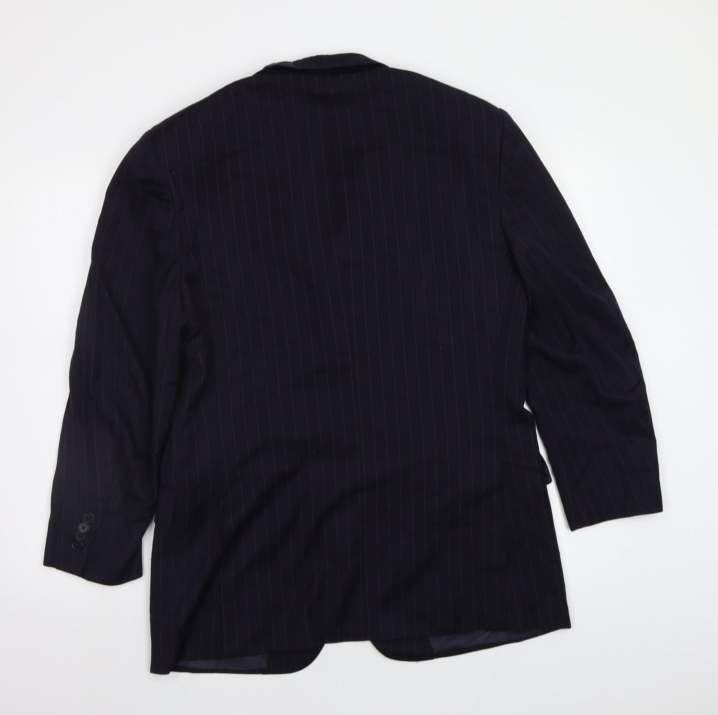 Preworn Mens Blue Striped  Jacket Blazer Size 40