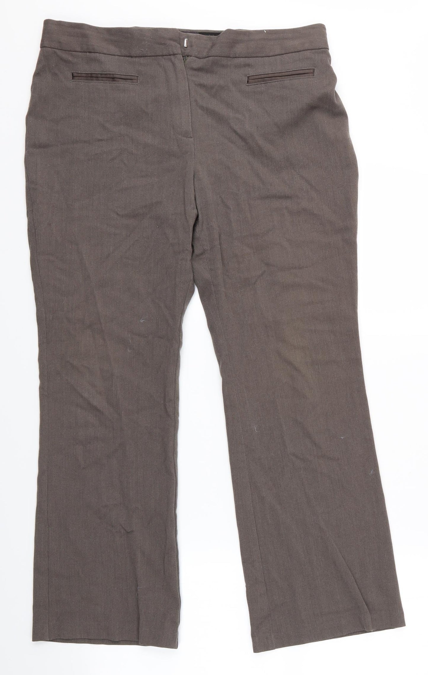 Marks and Spencer Womens Brown   Trousers  Size 12 L27 in - Marks and Spencer