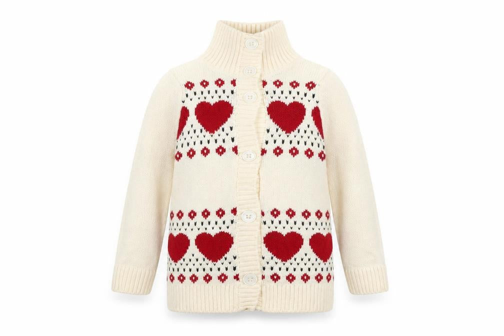 Front view of Gap girls’ white jacket coatigan, size 2, years