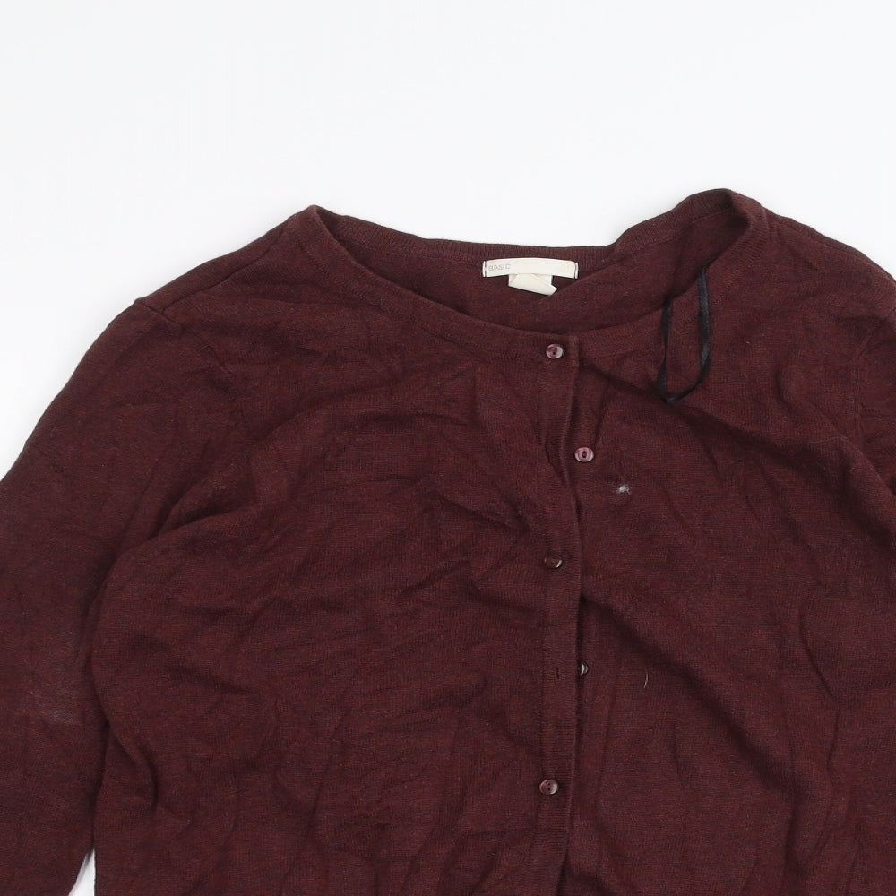 H&M Womens Red   Cardigan Jumper Size L