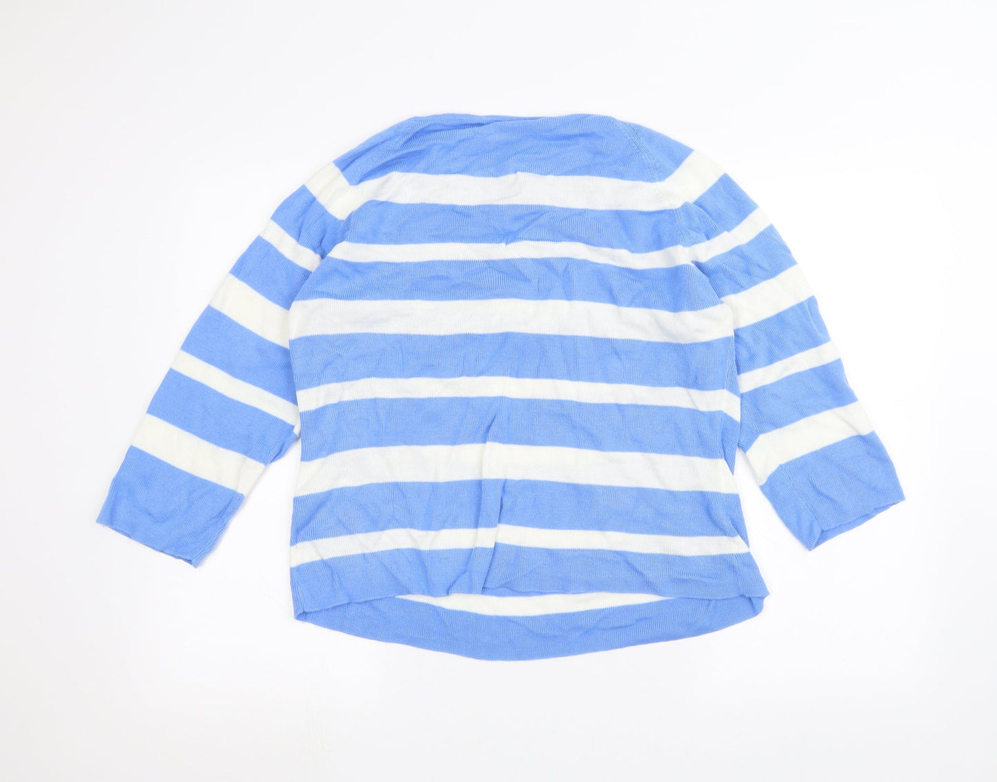 Berkertex Womens Blue Striped  Pullover Jumper Size 18