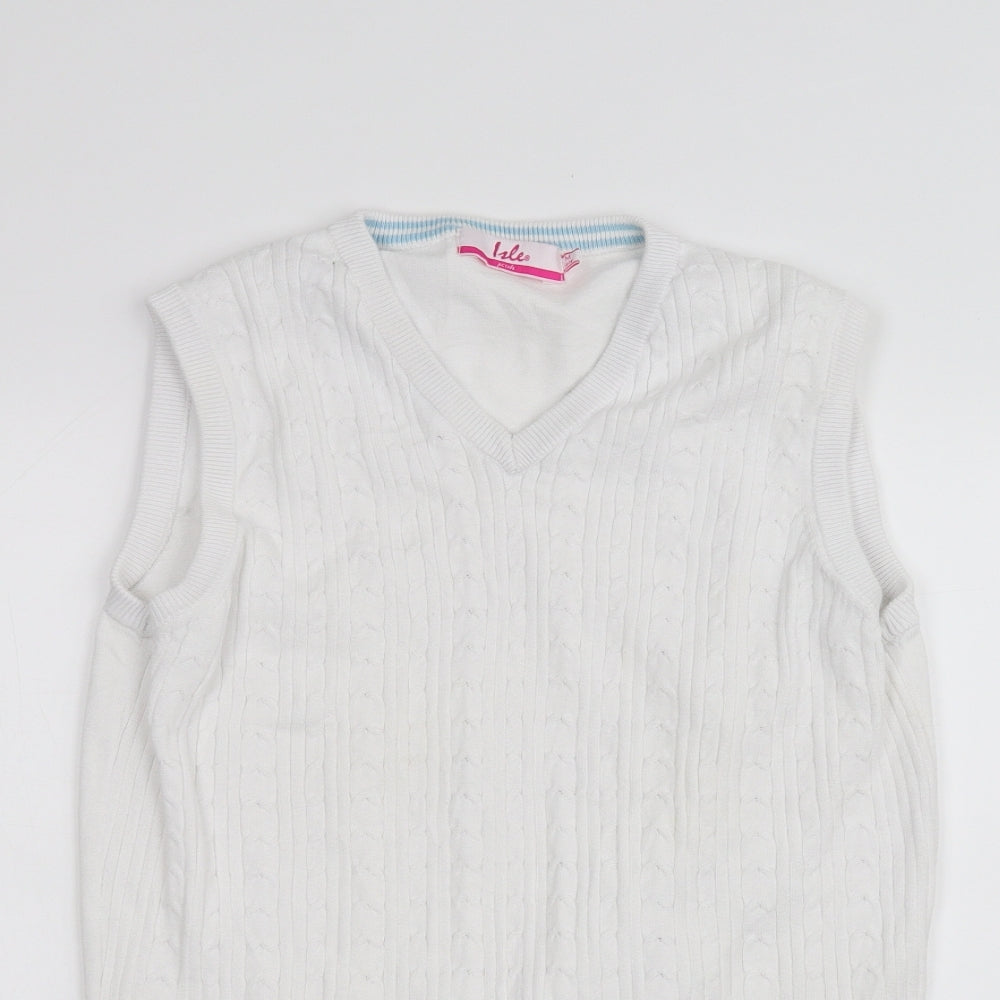 ISLE Womens White   Pullover Jumper Size M