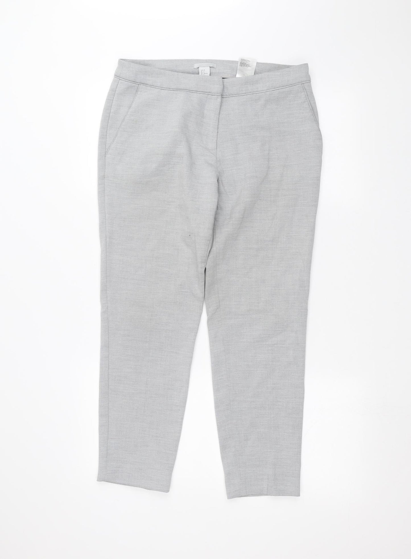 H&M Womens Grey   Trousers  Size 10 L24 in