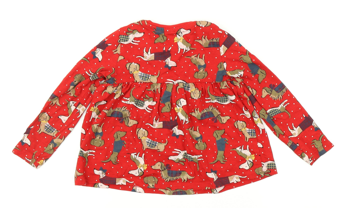TU Girls Red   A-Line  Size 3-4 Years