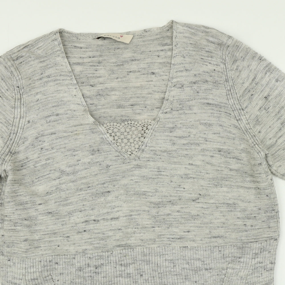 M&S Womens Grey   Pullover Jumper Size 8