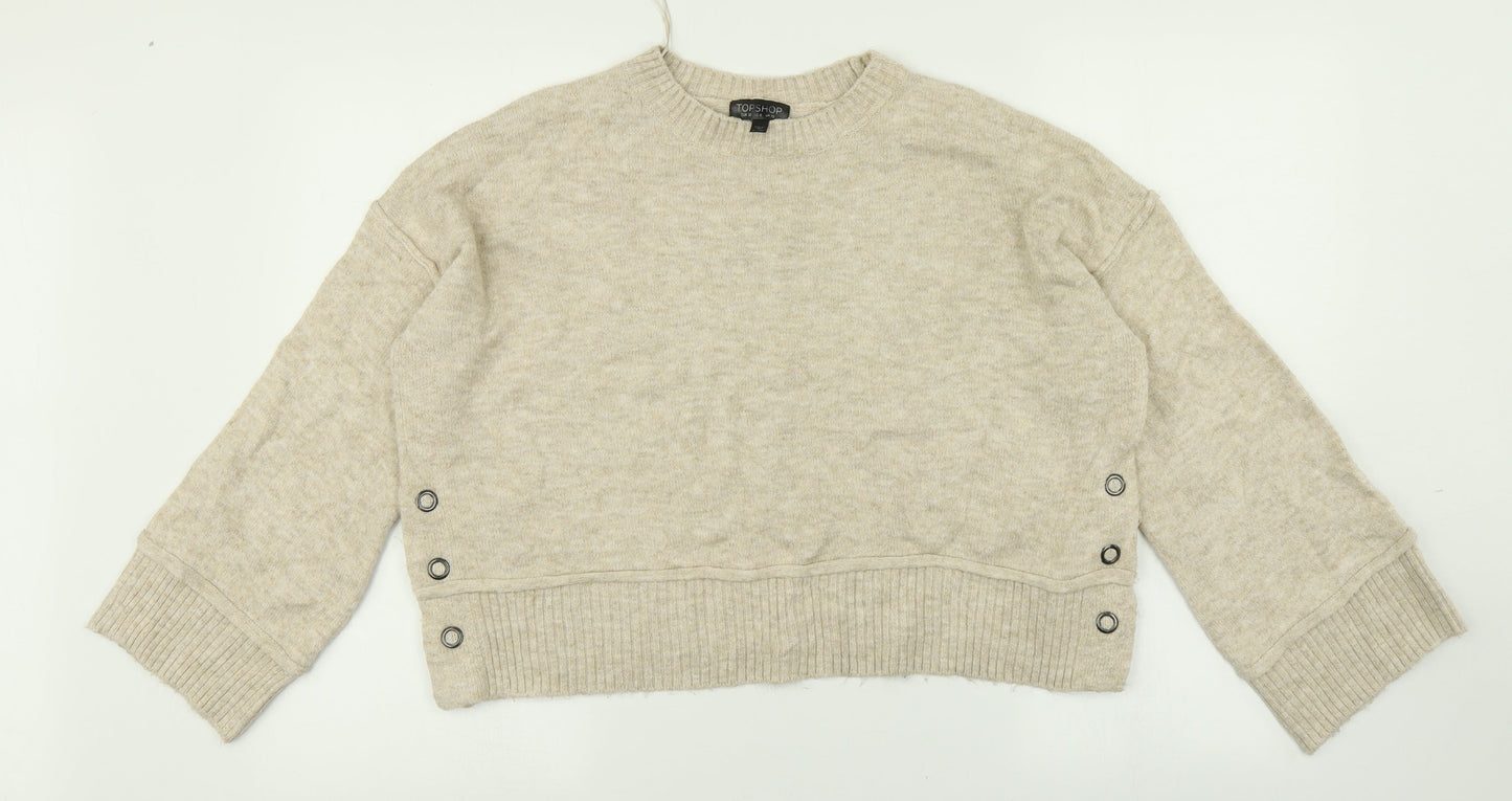 Topshop Womens Beige   Pullover Jumper Size 10
