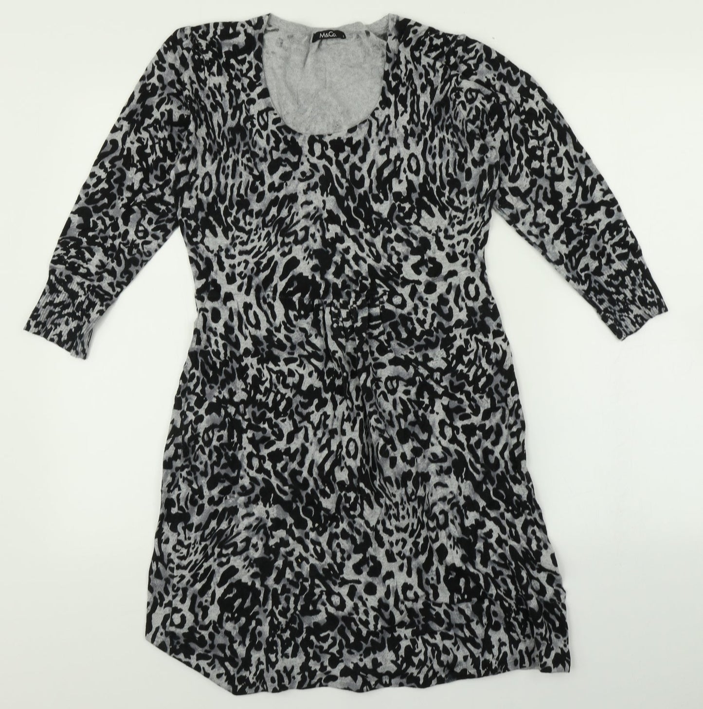M&Co Womens Multicoloured Animal Print  A-Line  Size S