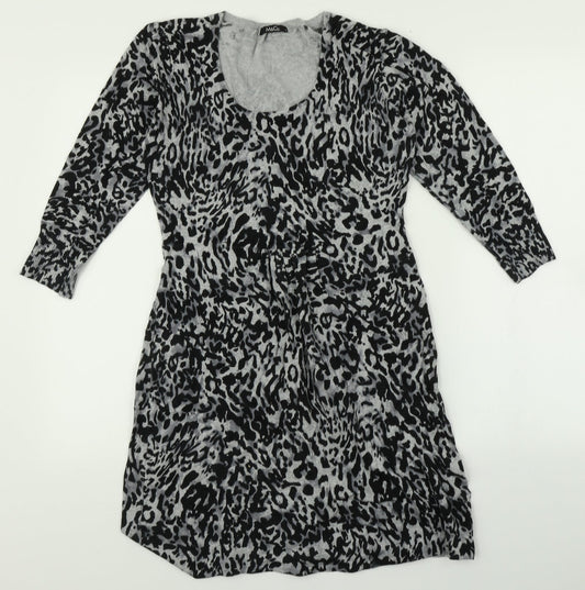 M&Co Womens Multicoloured Animal Print  A-Line  Size S