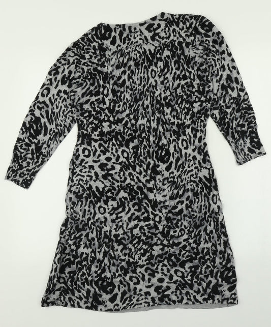M&Co Womens Multicoloured Animal Print  A-Line  Size S