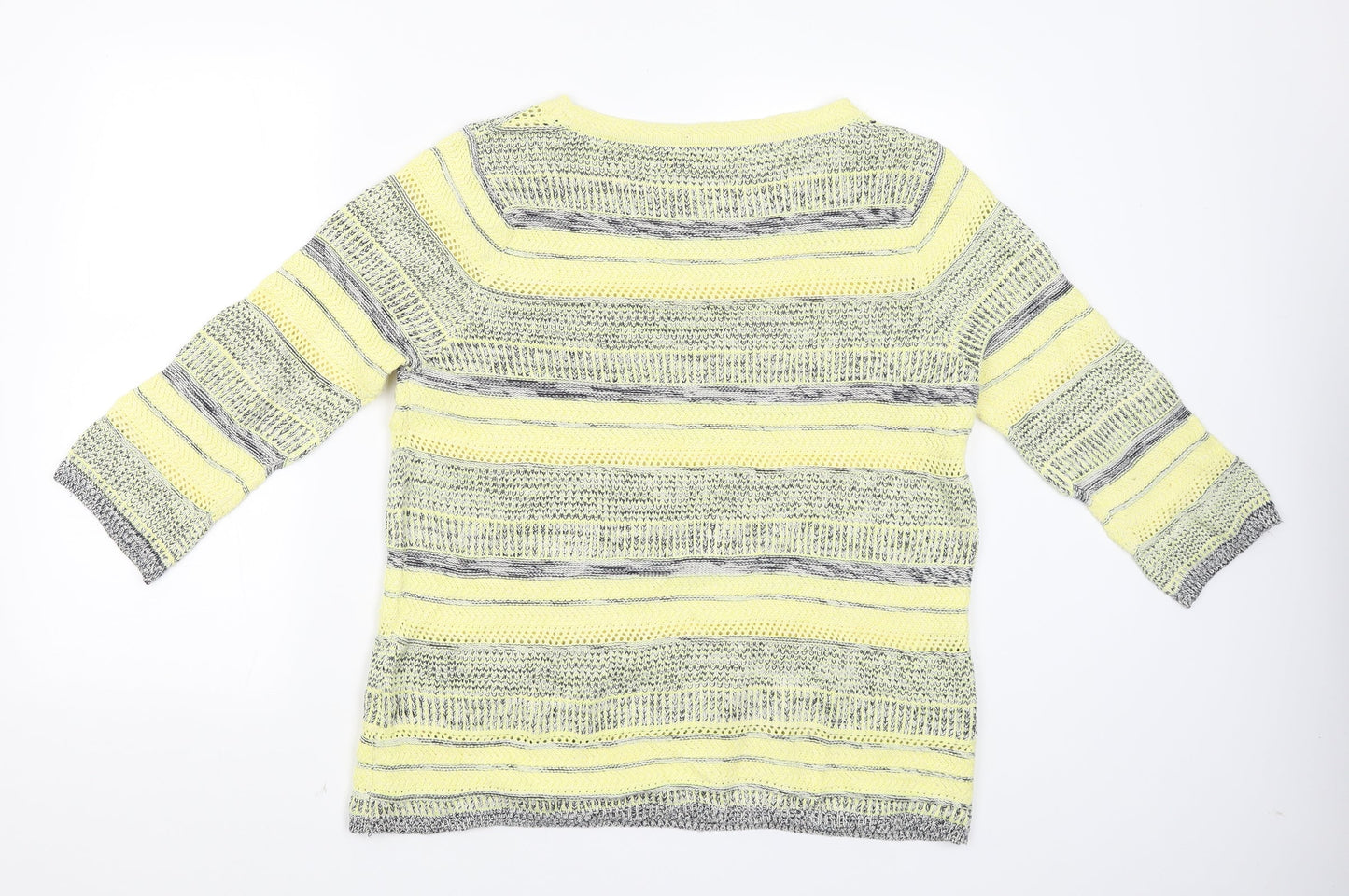 Julipa Womens Yellow Striped  Pullover Jumper Size 16