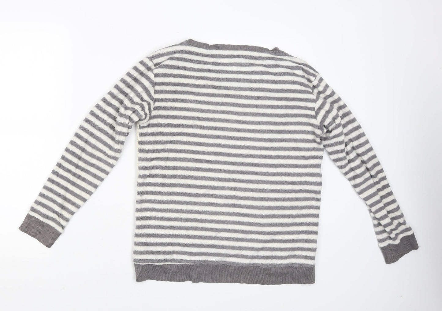 M&S Womens Grey Striped  Pullover Jumper Size 6  - Bear