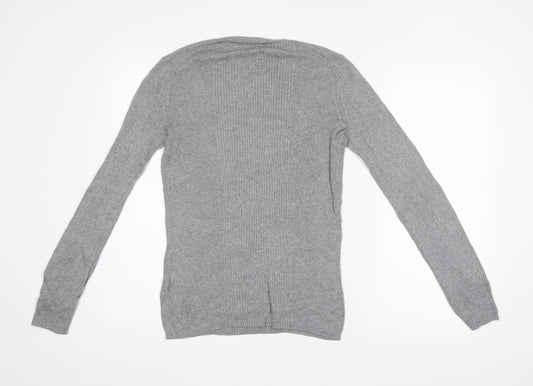 Gap Mens Grey Striped  Pullover Jumper Size L