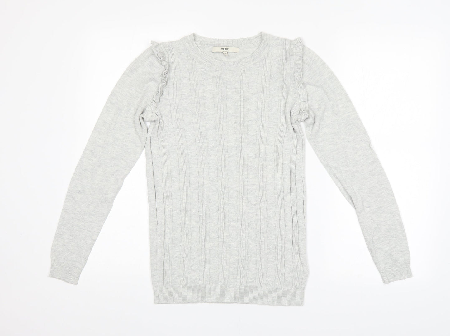 NEXT Womens Grey Argyle/Diamond  Pullover Jumper Size 8