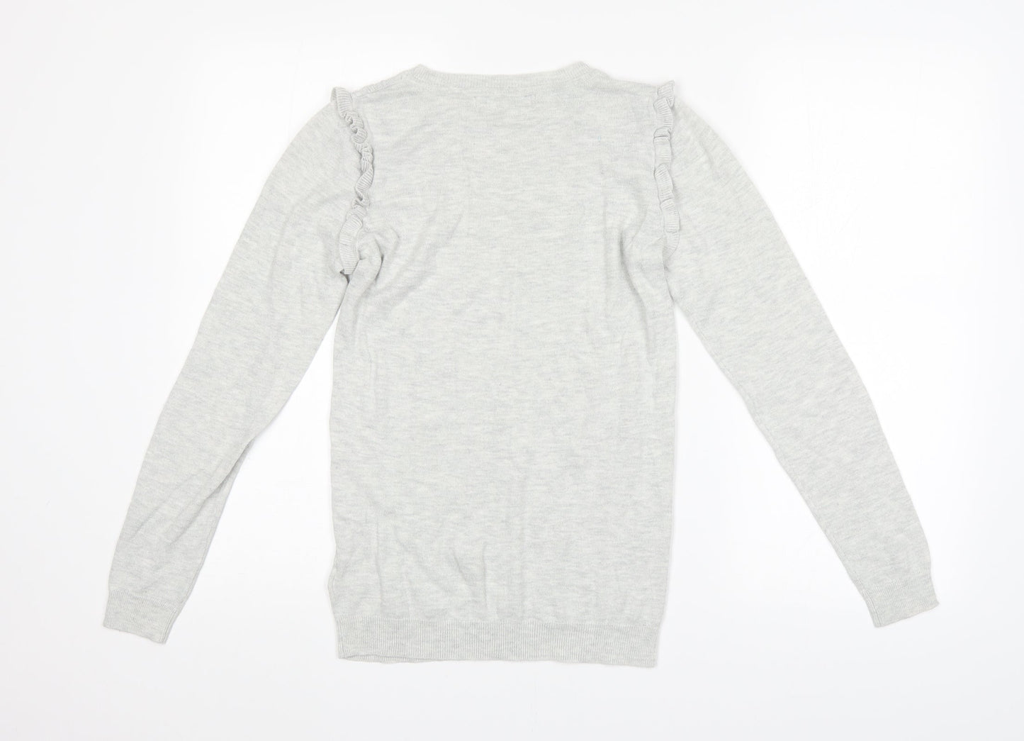 NEXT Womens Grey Argyle/Diamond  Pullover Jumper Size 8