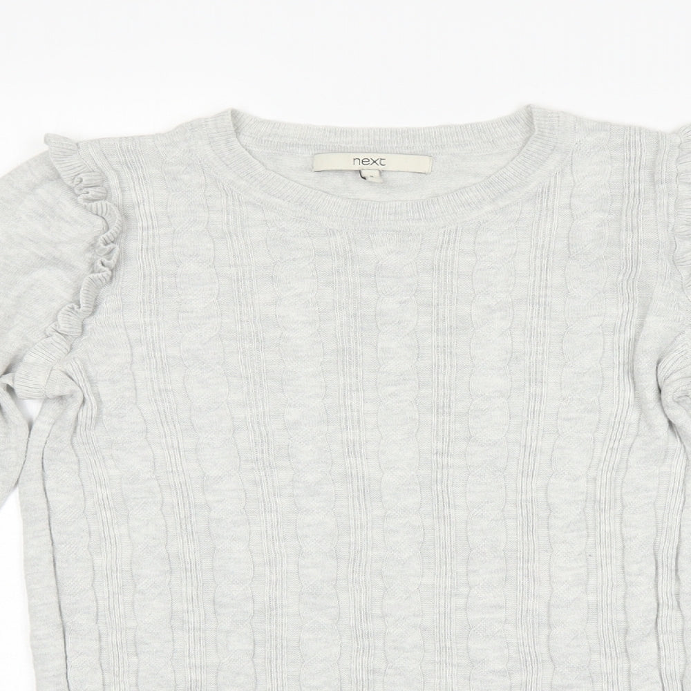 NEXT Womens Grey Argyle/Diamond  Pullover Jumper Size 8