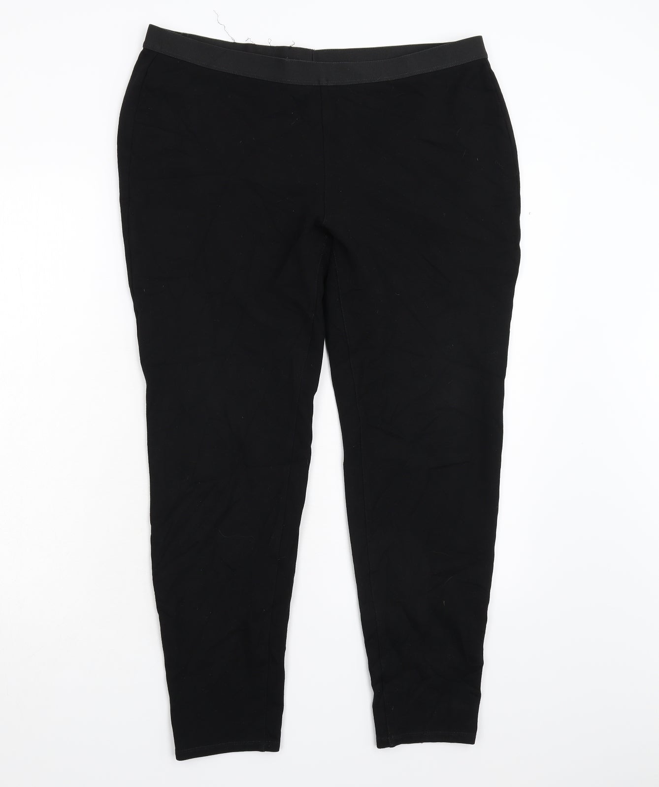 Preworn Womens Black   Trousers  Size 16 L27 in