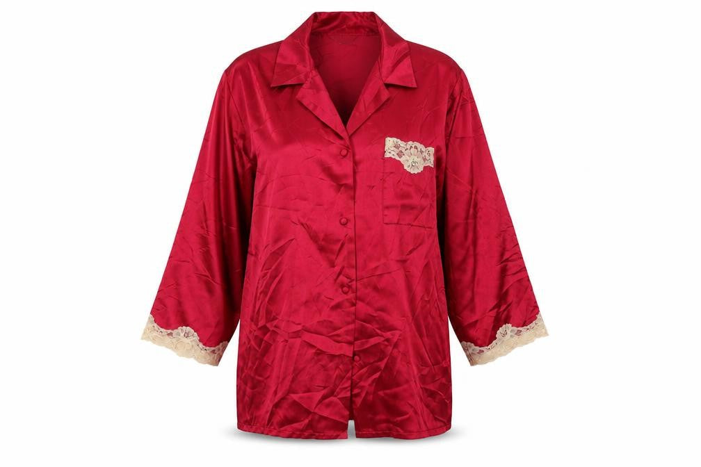 maval Womens Red   Top Nightshirt Size L