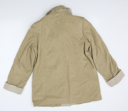 M&S Womens Beige   Overcoat Coat Size 14