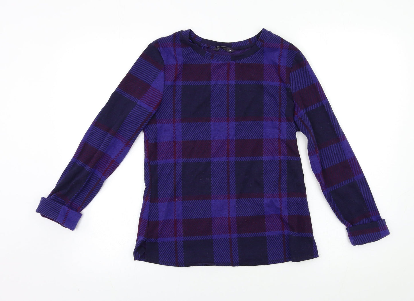 M&S Womens Multicoloured Check  Pullover Jumper Size 6