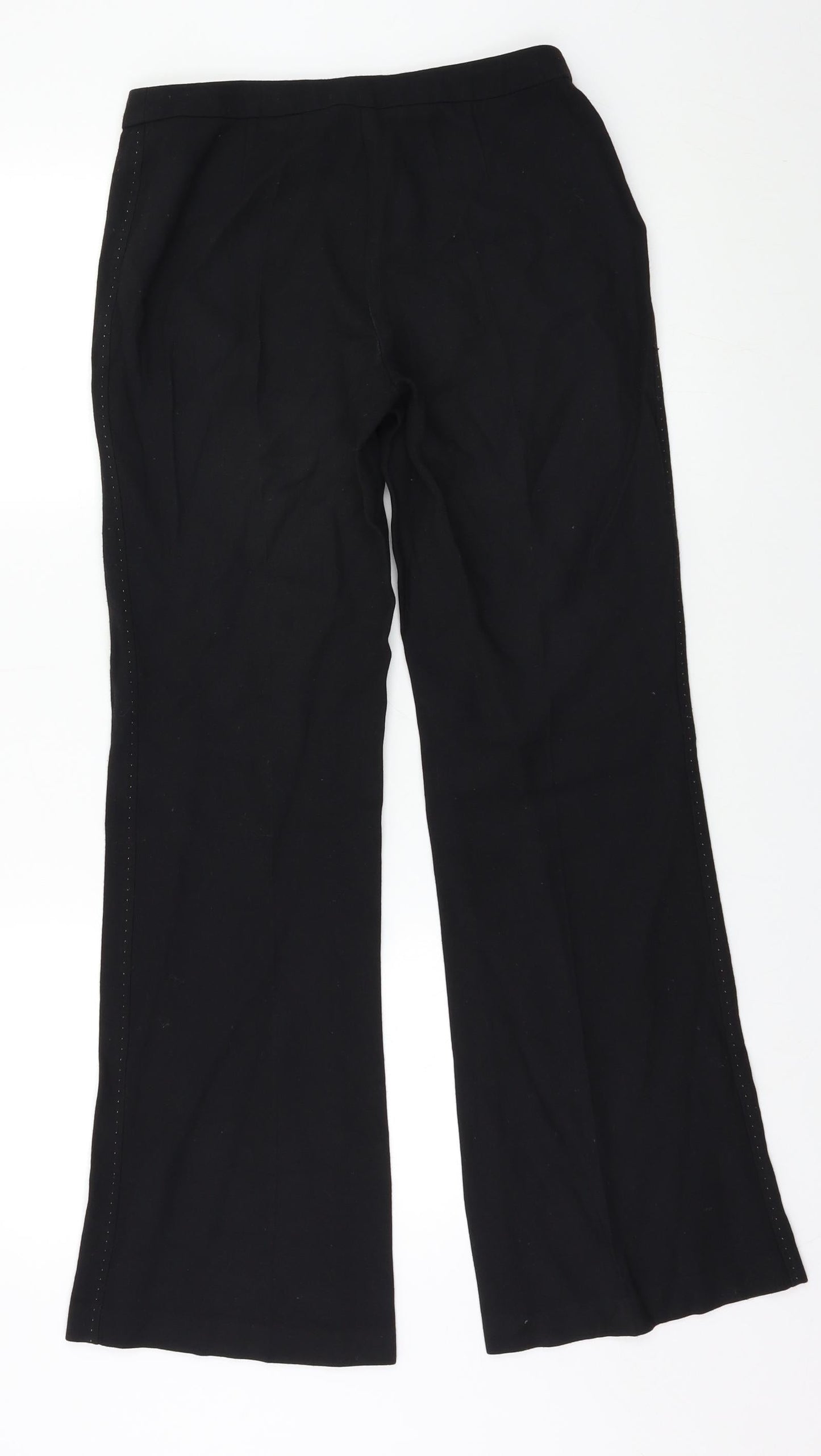 M&S Womens Black   Trousers  Size 8 L30 in