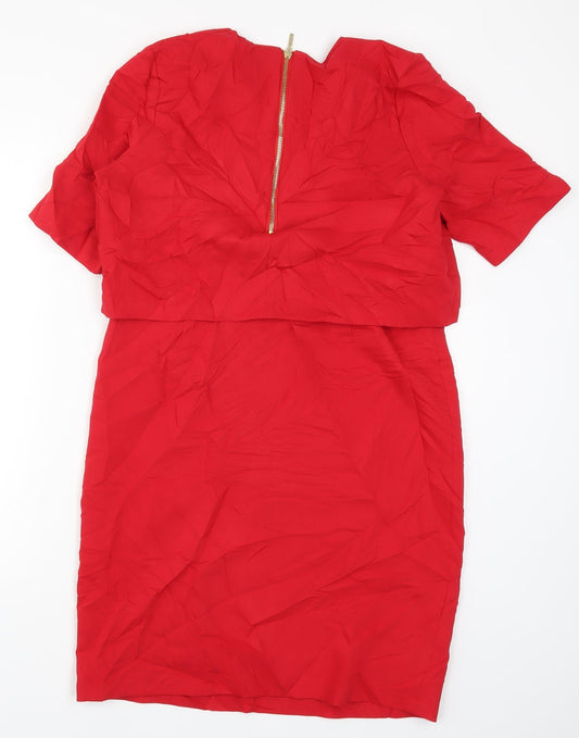 Papaya Womens Red   Pencil Dress  Size 12
