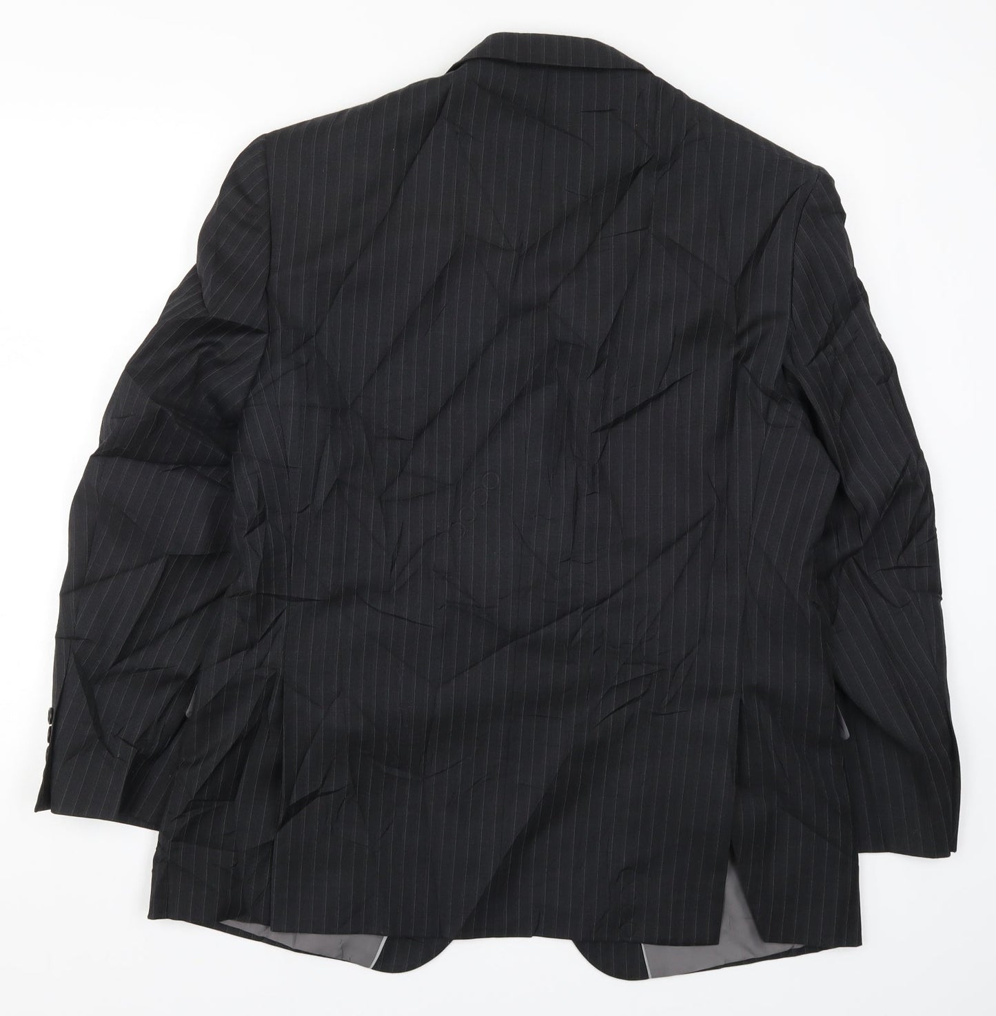 Marks and Spencer Mens Grey Striped  Jacket Suit Jacket Size 42