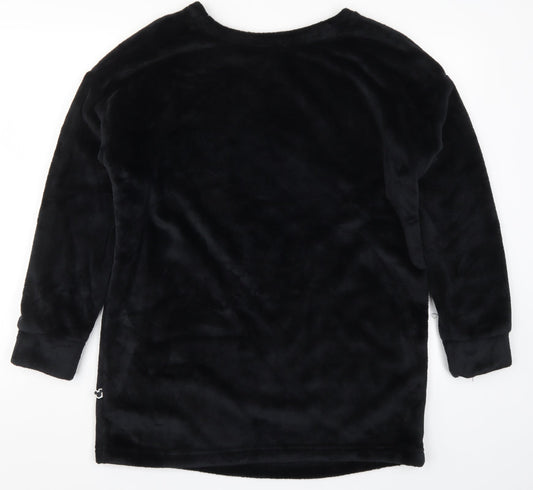 Marks and Spencer Womens Black Solid  Top Pyjama Top Size 12  - Minnie Mickey