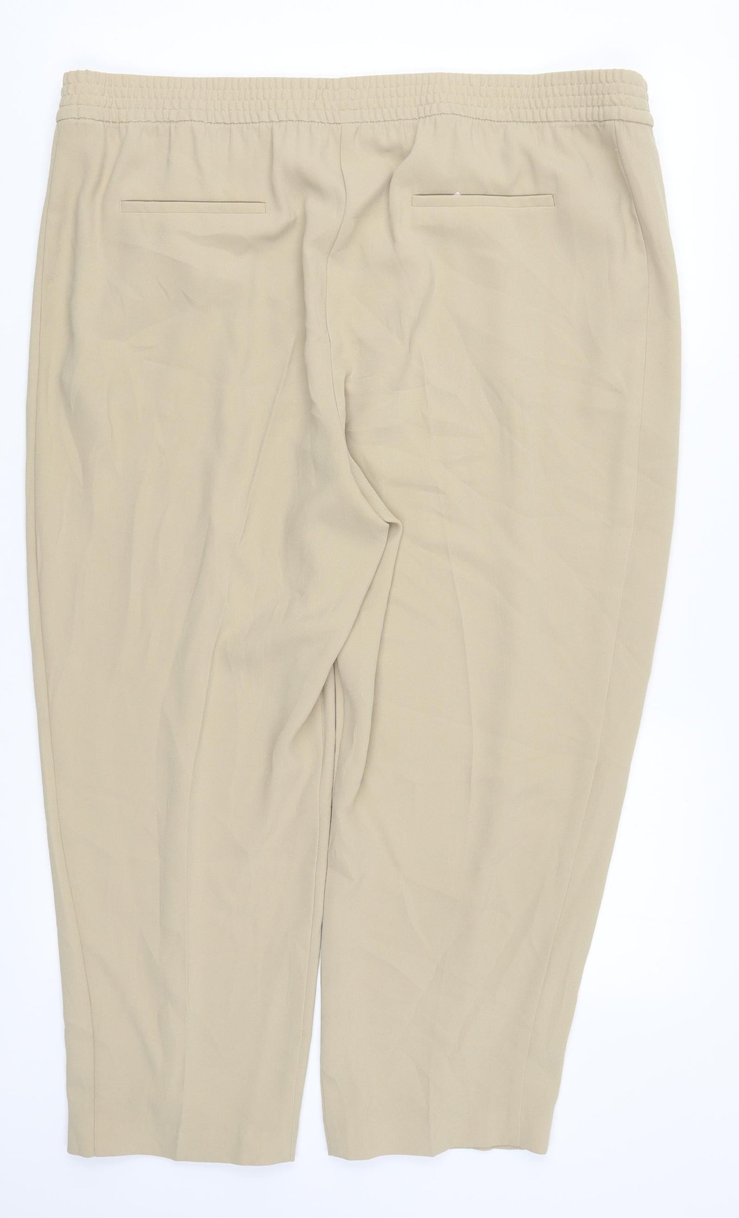 Marks and Spencer Womens Beige   Trousers  Size 22 L26 in