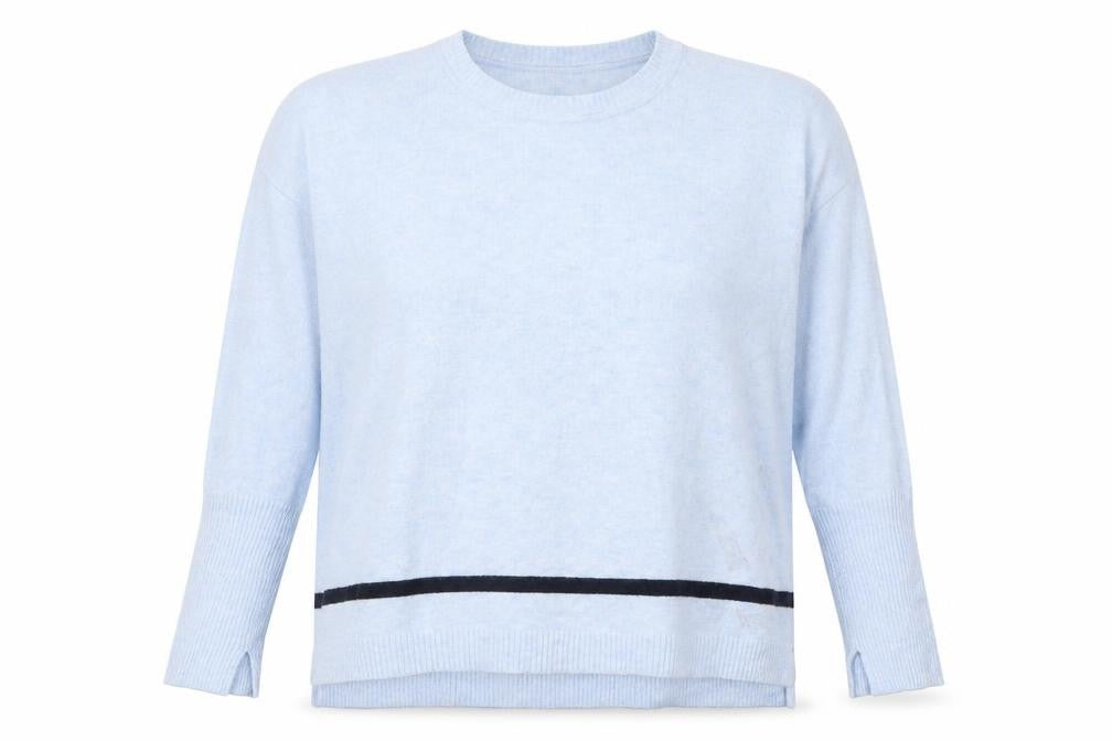Great Plains Womens Blue Striped Knit Pullover Jumper Size S