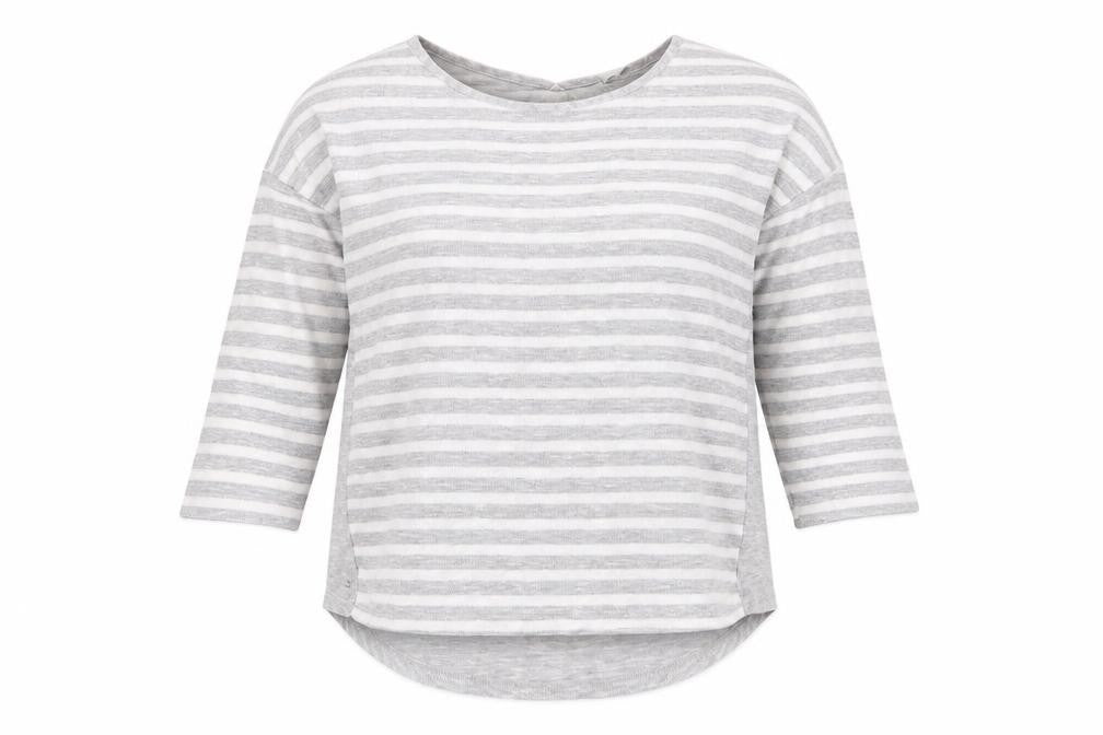 TU Womens Grey Striped Knit Pullover Jumper Size 14