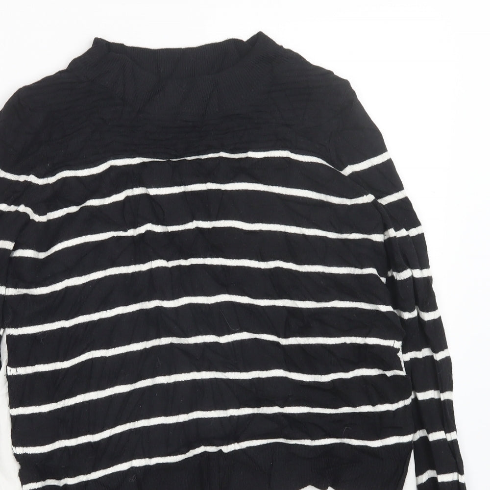 River Island Womens Black Striped Knit Pullover Jumper Size 6