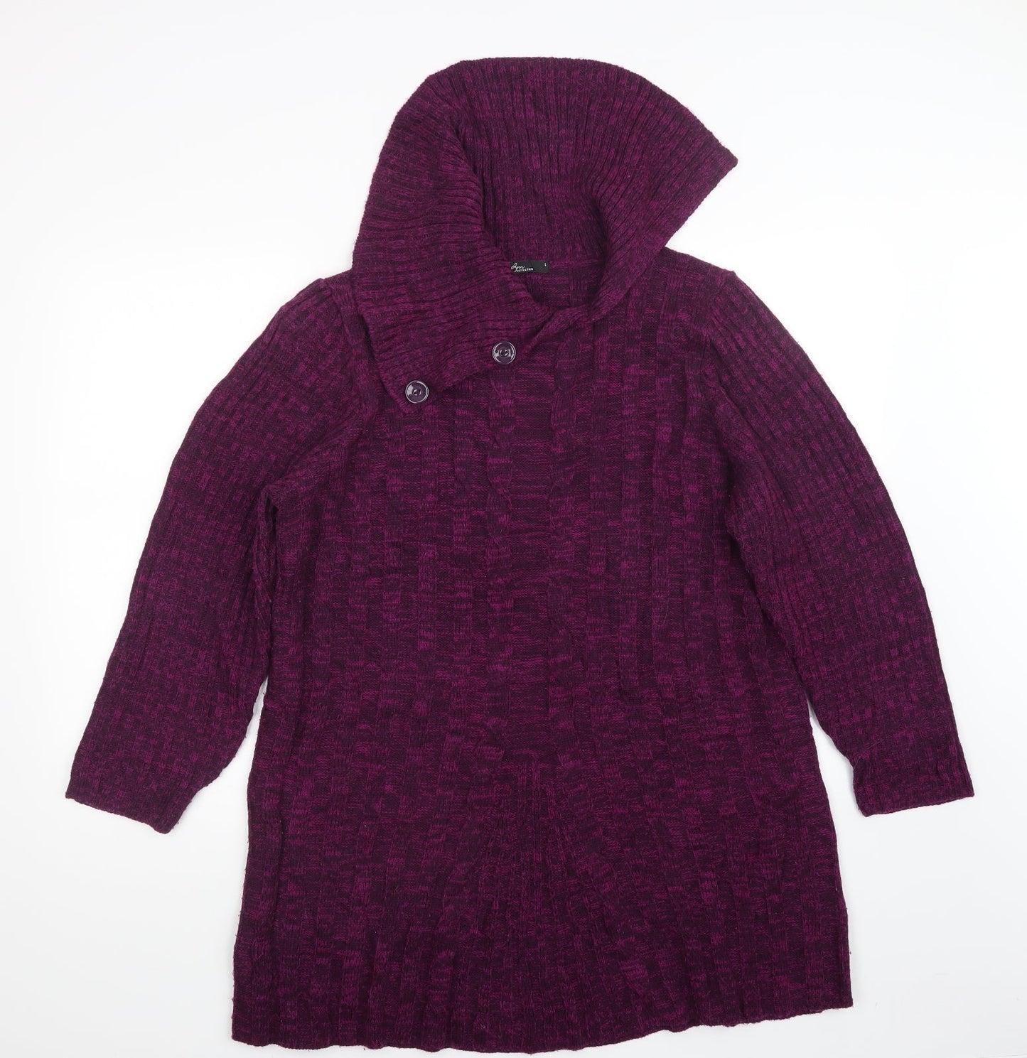 BM Womens Purple  Knit Pullover Jumper Size L