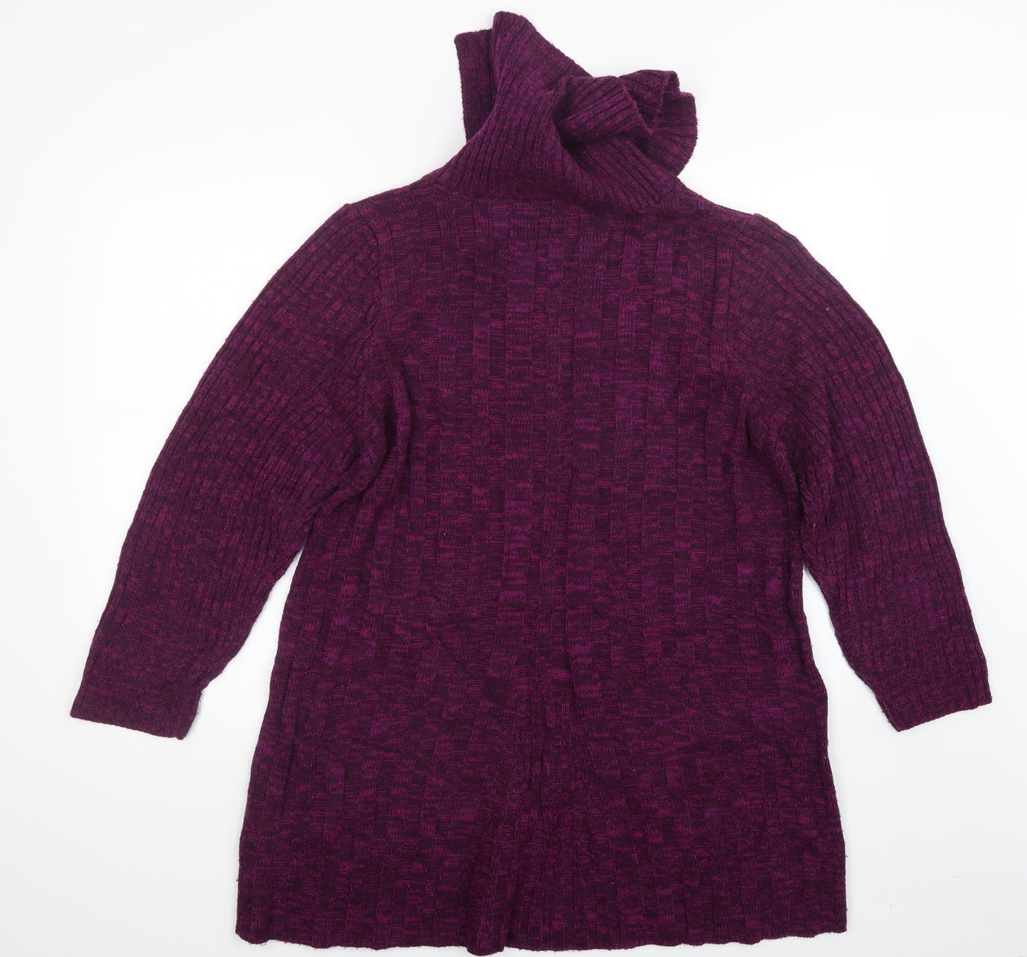 BM Womens Purple  Knit Pullover Jumper Size L